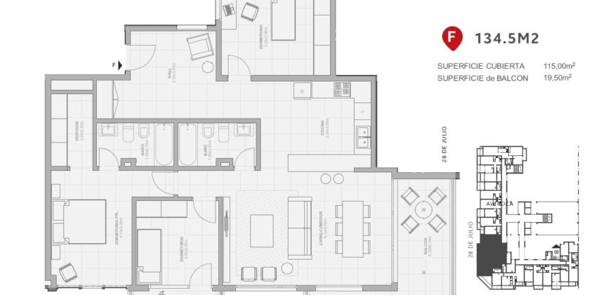 CALETA DESING, Piso 8 «F»