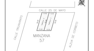 LOTE 25 DE MAYO – entre Alzúa de Corbetto y Triunvirato
